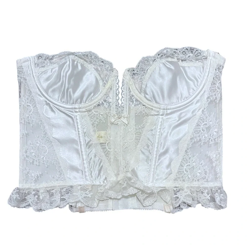Vintage 80’s Victoria’s Secret Lace Strapless Corset Top
